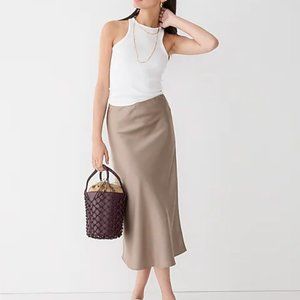 J.Crew Gwyneth slip skirt (Warm Boulder color)